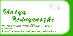 ibolya mednyanszki business card